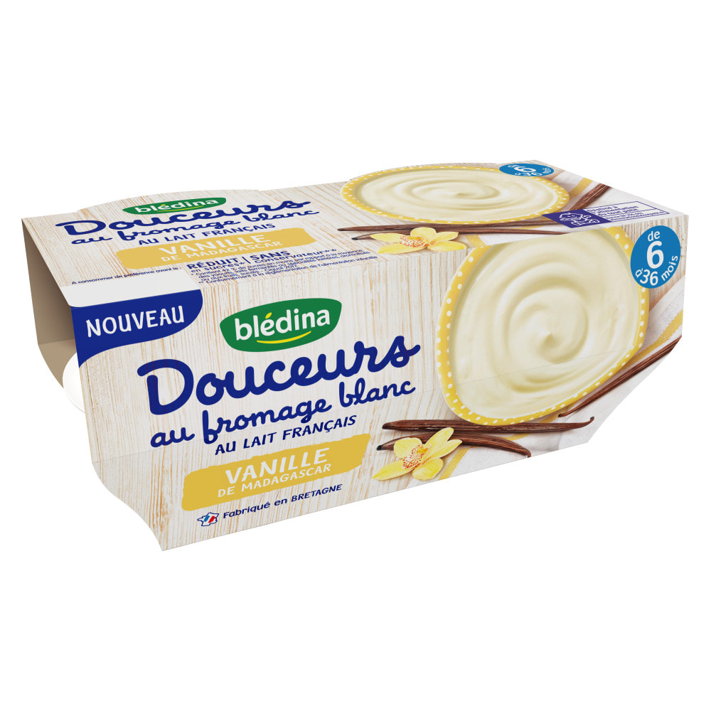 24 Desserts Vanille de Madagascar 6x(4x100g) - Douceurs au fromage blanc Dès 6 Mois