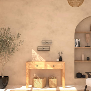 Lot de 2 étagères "Mileva" en métal L37/42cm noir