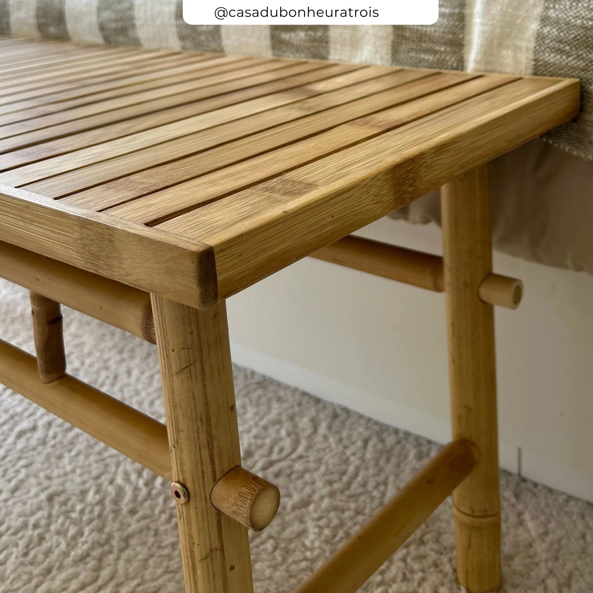 Banc de jardin 2 places en bambou - Vadella