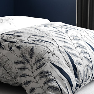 Parure de draps imprimé 100% coton - zanzibar - bleu