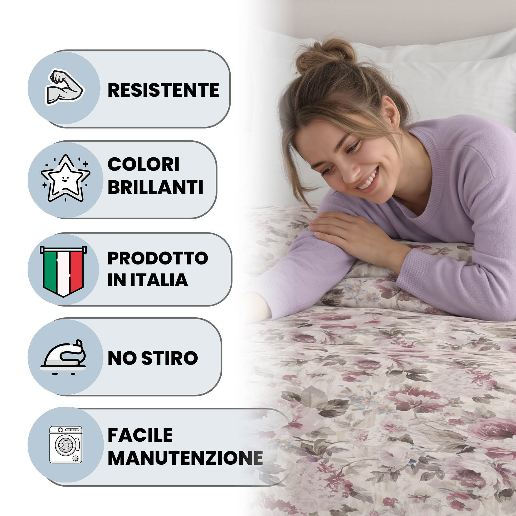 TRAPUNTA INVERNALE INFINITY - 300gr - 100% Microfibra - Made in Italy