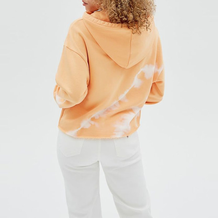 GUESS Originals - Sweat à capuche Abby - 100% coton - tie-and-dye - orange