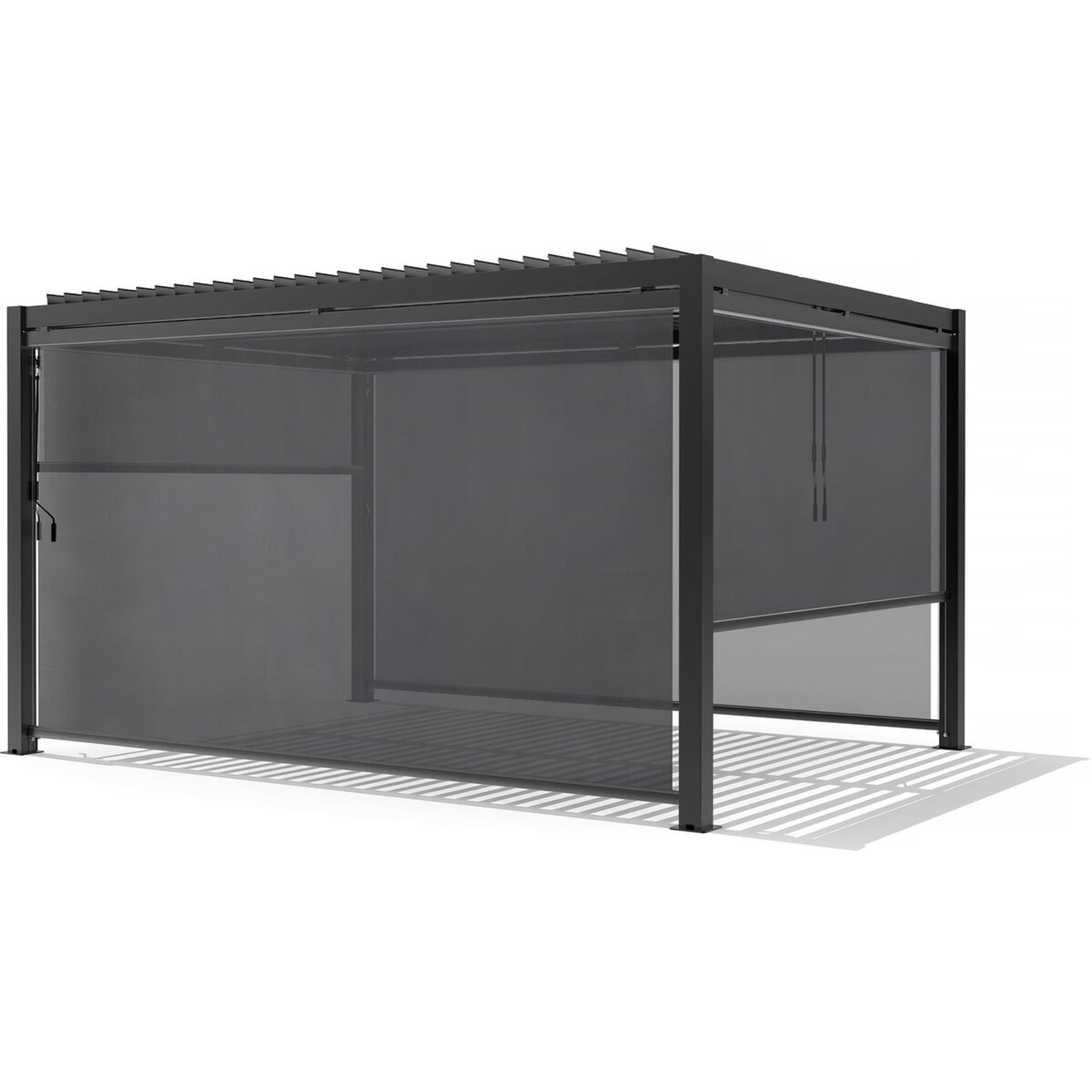 Store pergola bioclimatique - 277 x 208 cm - Gris anthracite