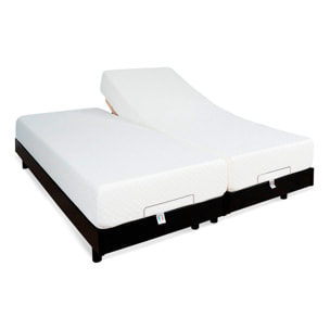 Ensemble Matelas Absolu & Sommier Électrique Flex, 21 cm, Mémoire de Forme, Technologie Bi-Lattes, Confort Personnalisé, Soutien Équilibré, Télécommande Filaire