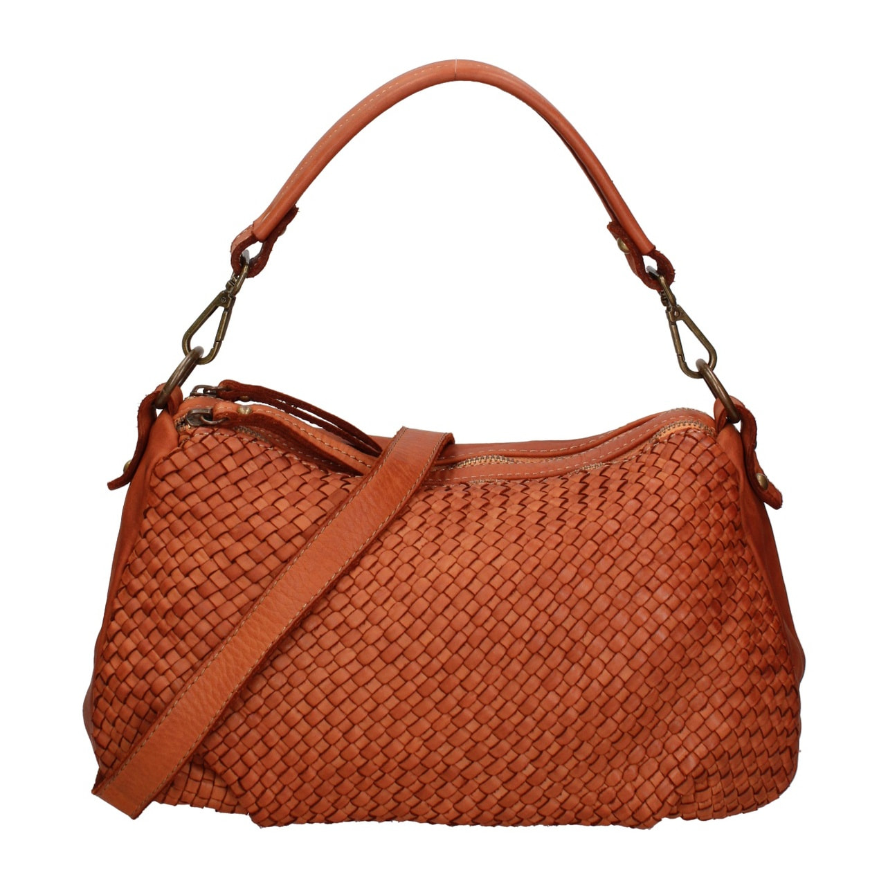 Borsa a spalla da donna - Modello Novella - Vera pelle - 31.0 x 18.0 x 12.0 cm