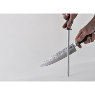 Set Hashi Damas de Base Deluxe: 2 cuchillos (de pelar 9cm + santoku 18cm) + set de afilado grano 180/800 + afiladora