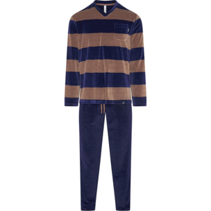 Pijama hombre terciopelo rayas