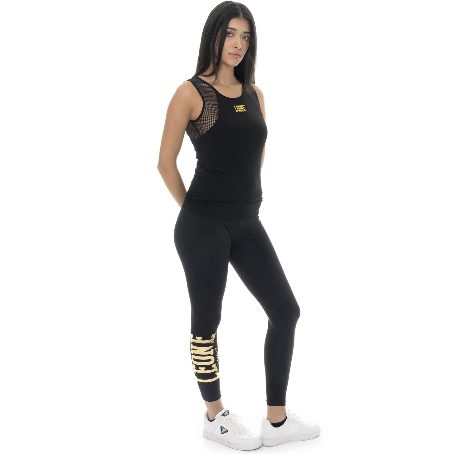 Leggings da donna in cotone elasticizzato Leone Basic