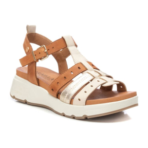 Sandalia de piel camel