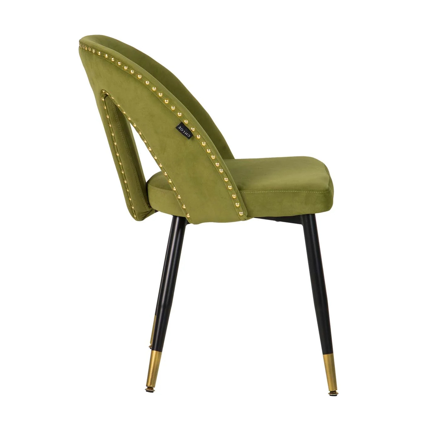Silla Tachuelas Velvet Verde Stowe 49x54x82 Cm