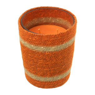 J-Line bougie parfumée Panier - Vanilla Escape - verre - orange - medium - 55H