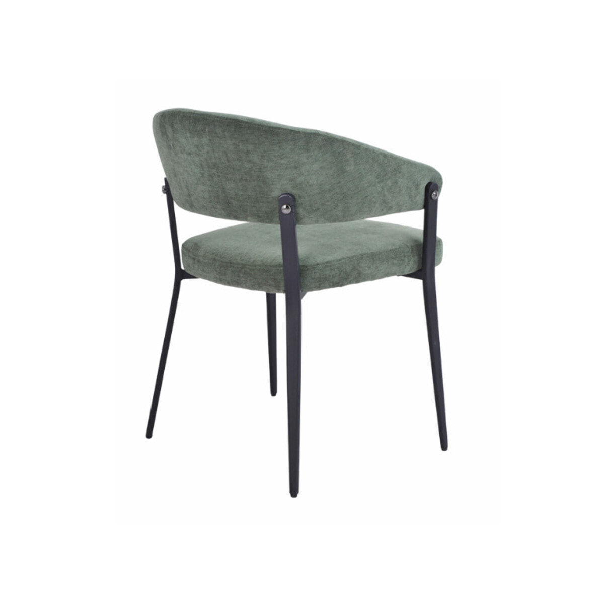 Chaise avec accoudoirs en tissu et structure en métal - ARNOLD