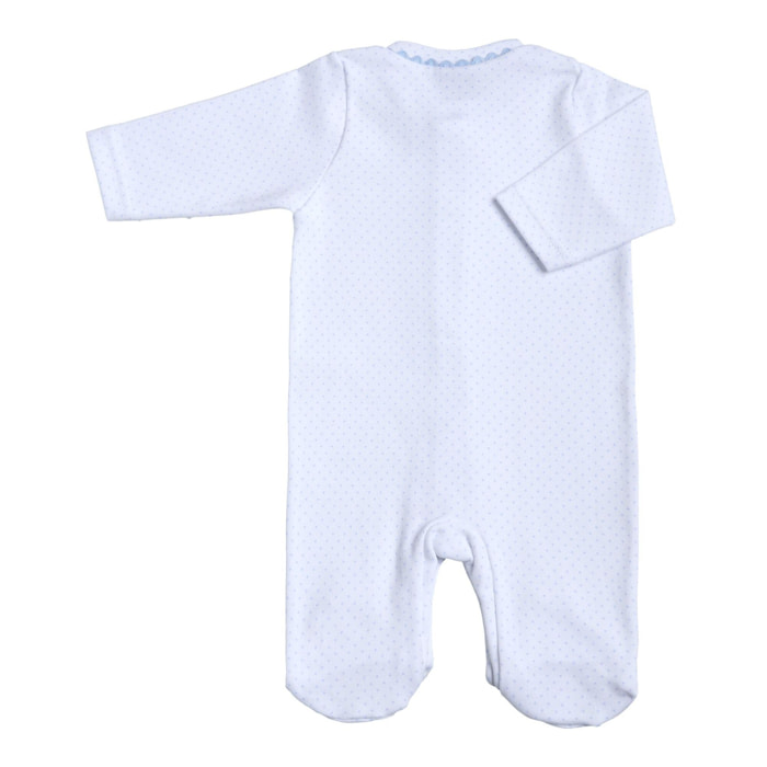 Pelele Est. Cont. Topitos Celeste Talla 0