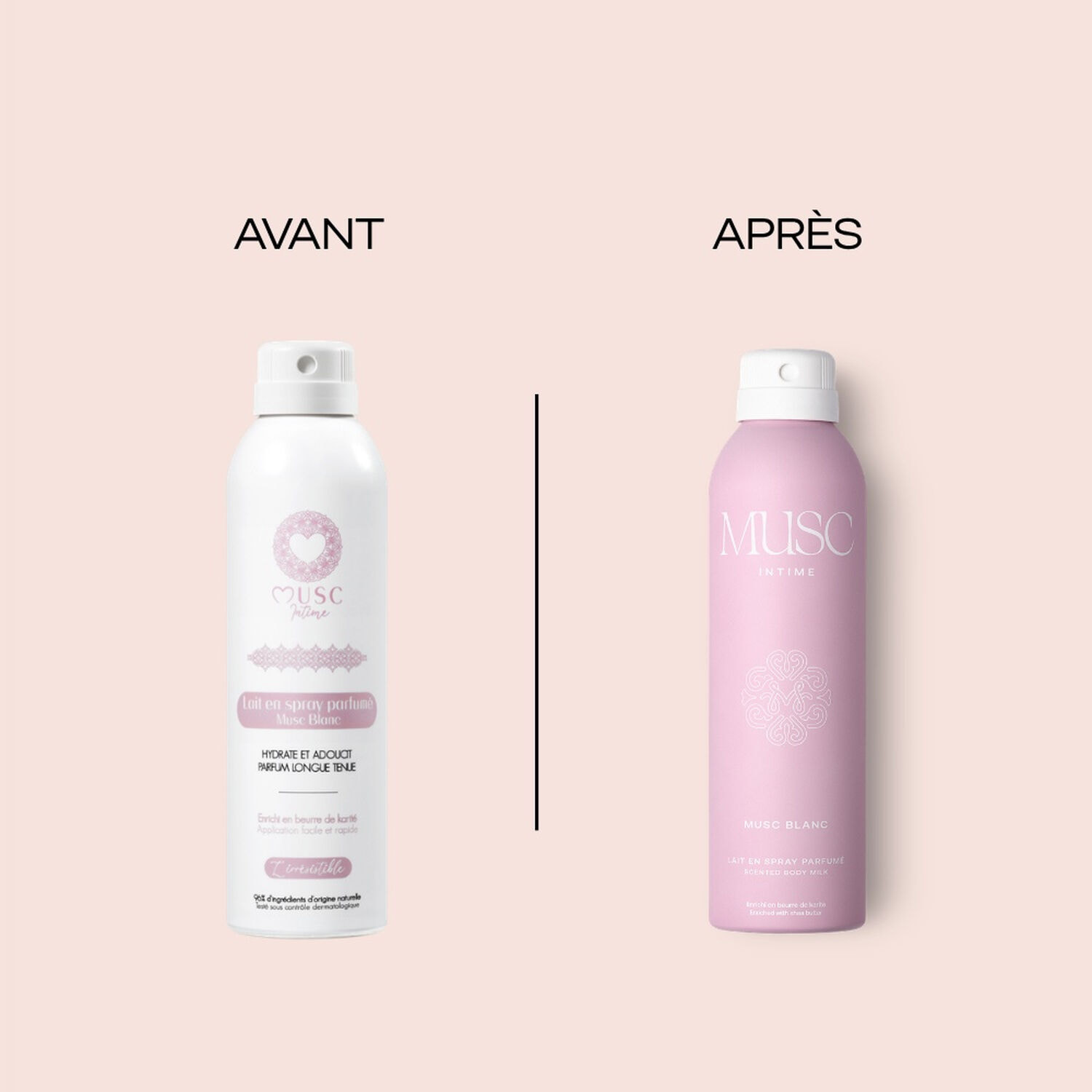 Musc Blanc - Lait Corps Parfumé en Spray