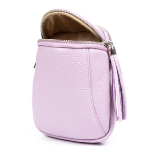 Agugliano borsa a tracolla donna. Pelle autentica finitura Dollaro.