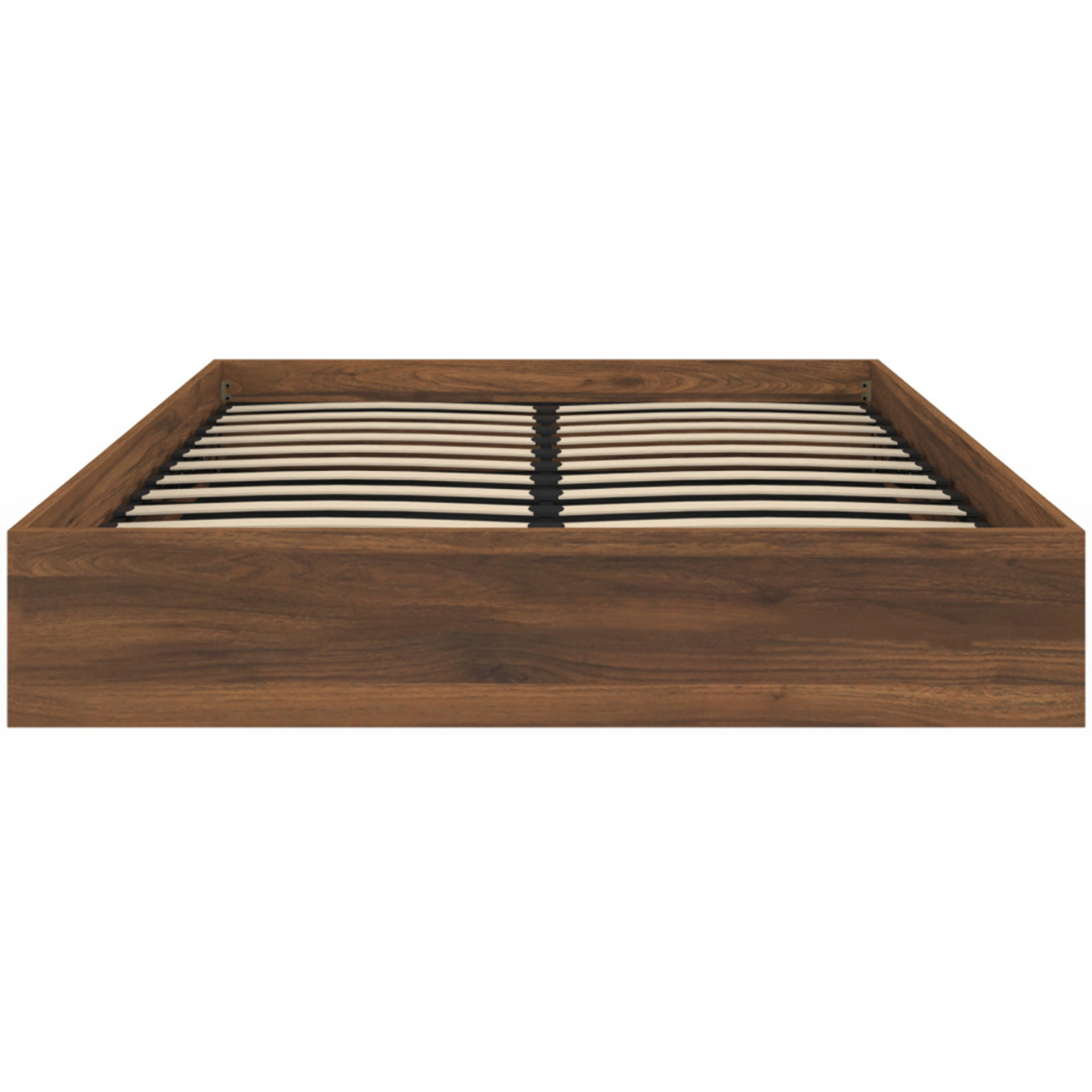 Lit coffre Malta 160x200cm effet bois noyer