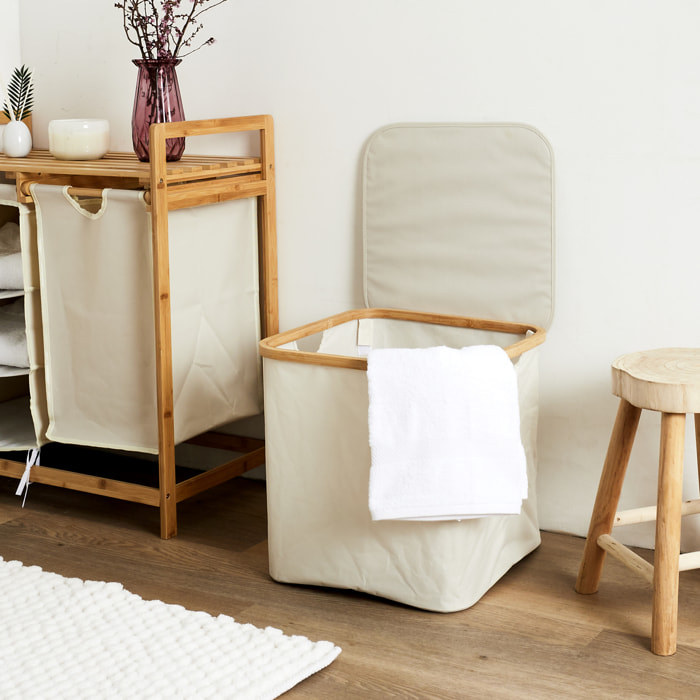 Panier De Rangement Carre Cerclage Bambou