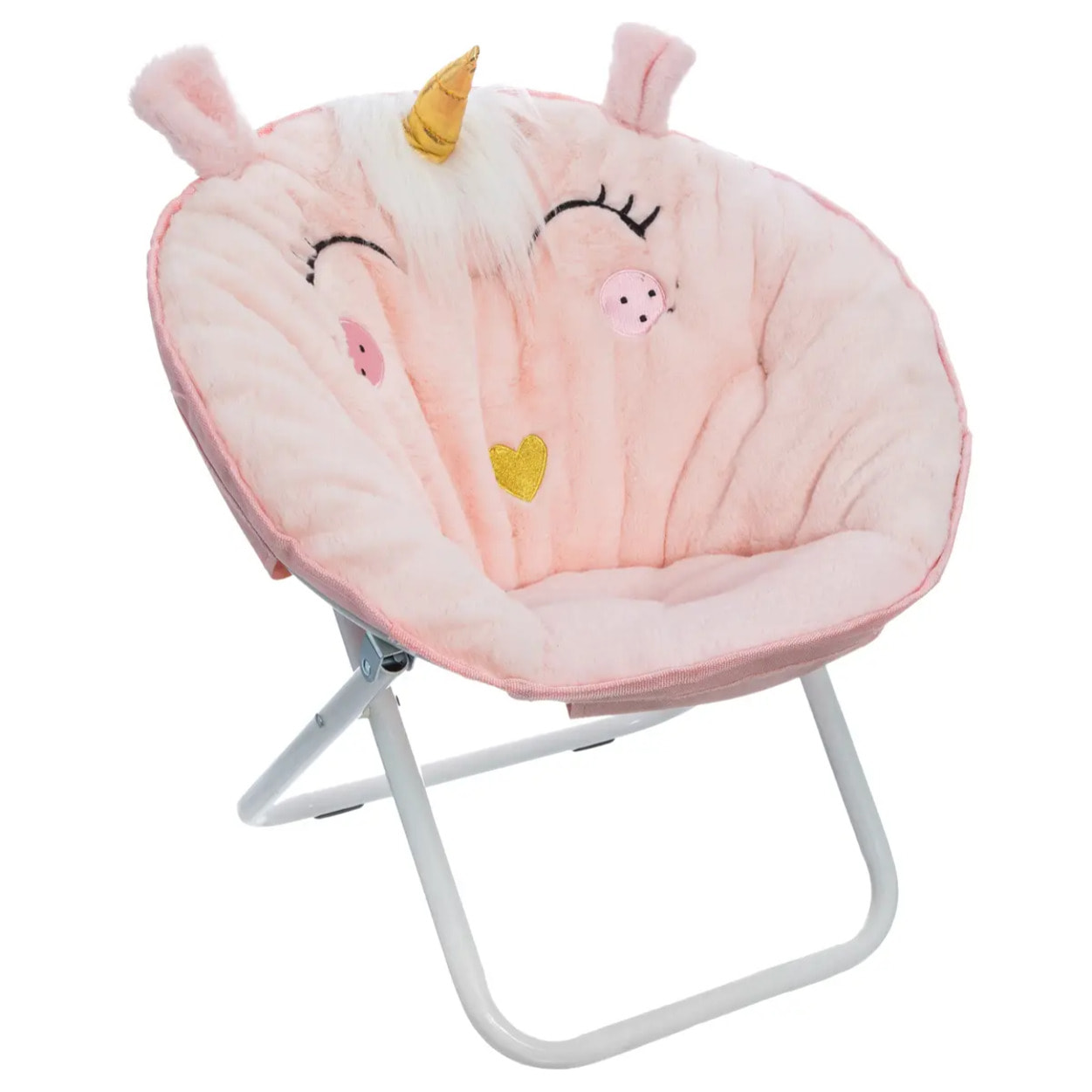 Fauteuil enfant pliant "Licorne" - rose