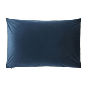 Housse de coussin unie en velour, GATSBY, Bleu russe