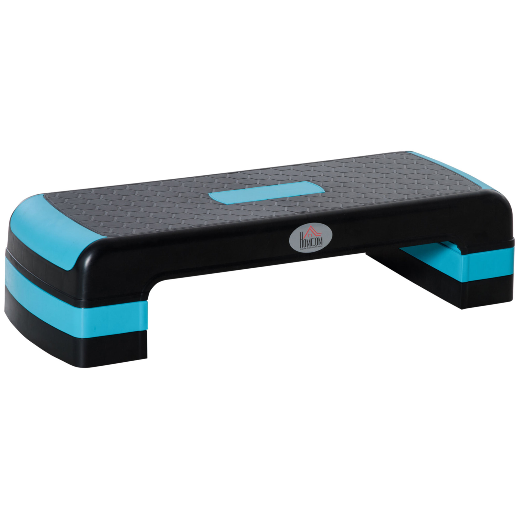 Step de Aeróbic Plataforma Step para Fitness Stepper Antideslizante con Altura Ajustable de 10/15/20 cm Tabla de Ejercicio en Casa Gimnasio Oficina Carga 150 kg 78x28x20 cm Azul y Negro