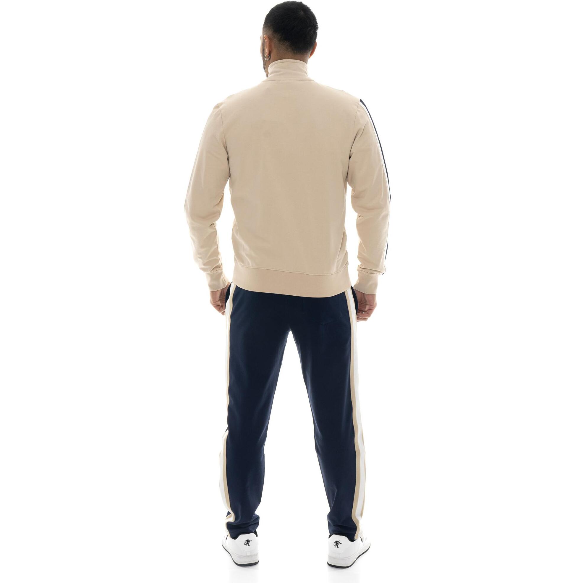 Tuta da uomo con colletto e zip in cotone non garzato Leone Easy