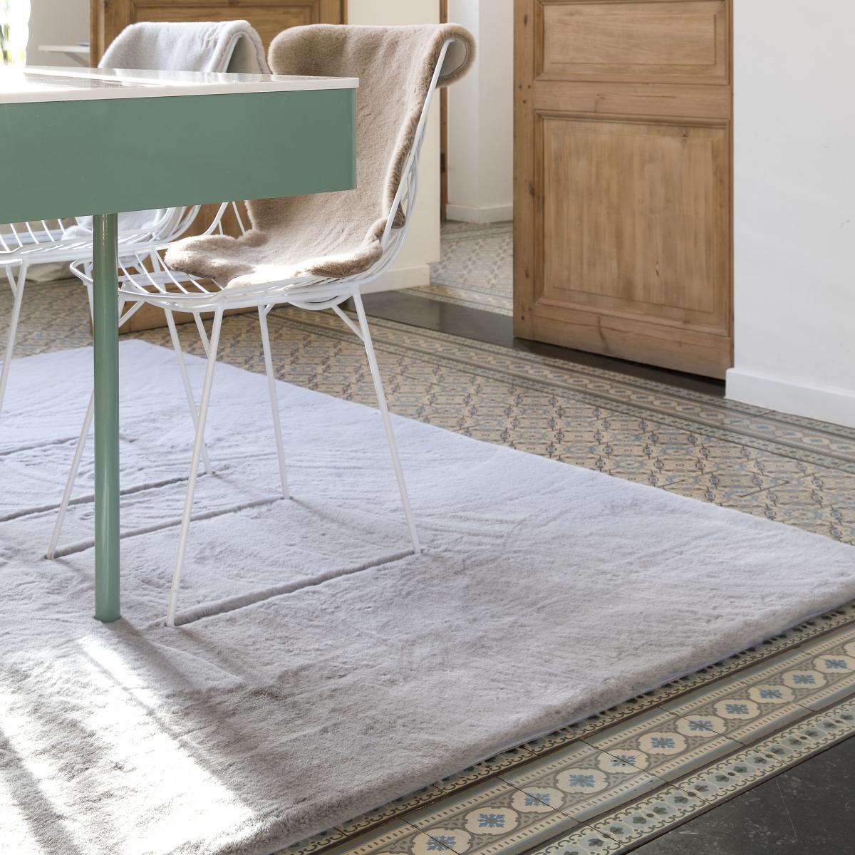 Tapis shaggy tissé motif uni TOGA
