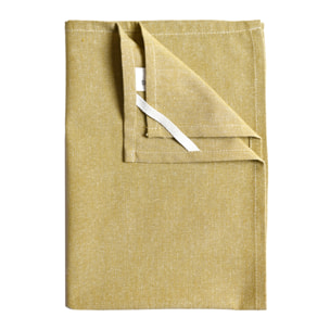 Torchon de cuisine en coton uni aspect tissé - Vert