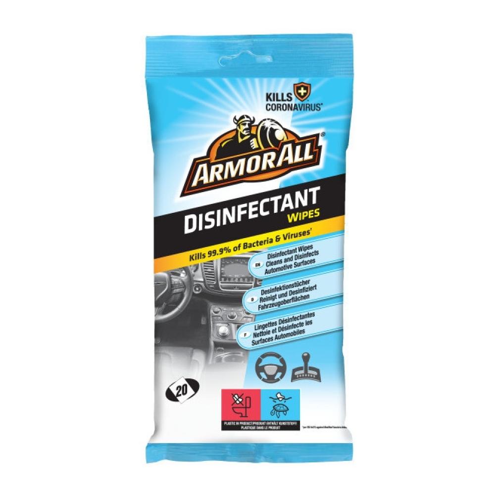 Armor All Lingettes désinfectantes - Pack de 20 Lingettes.