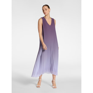 Elena Mirò - Vestito lungo plissé - Viola