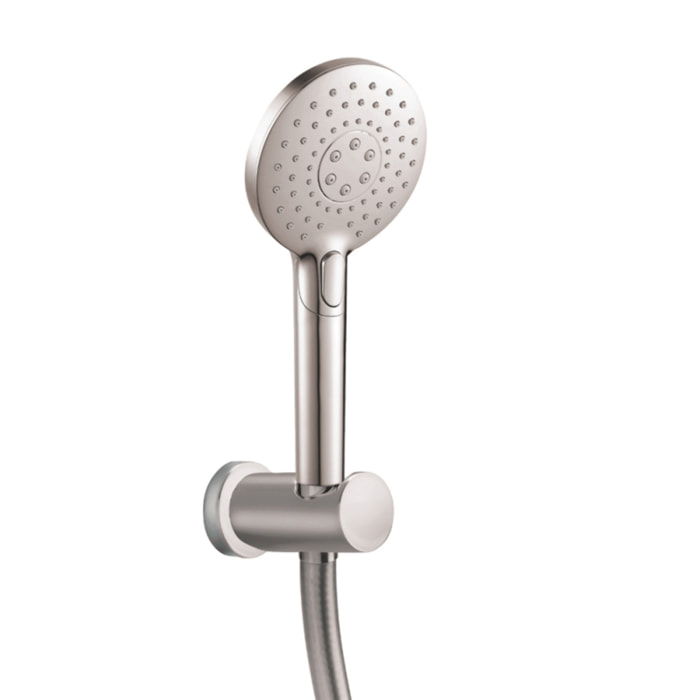 Pommeau de douche PAINI Jewel 3 jets avec support et flexible chromé