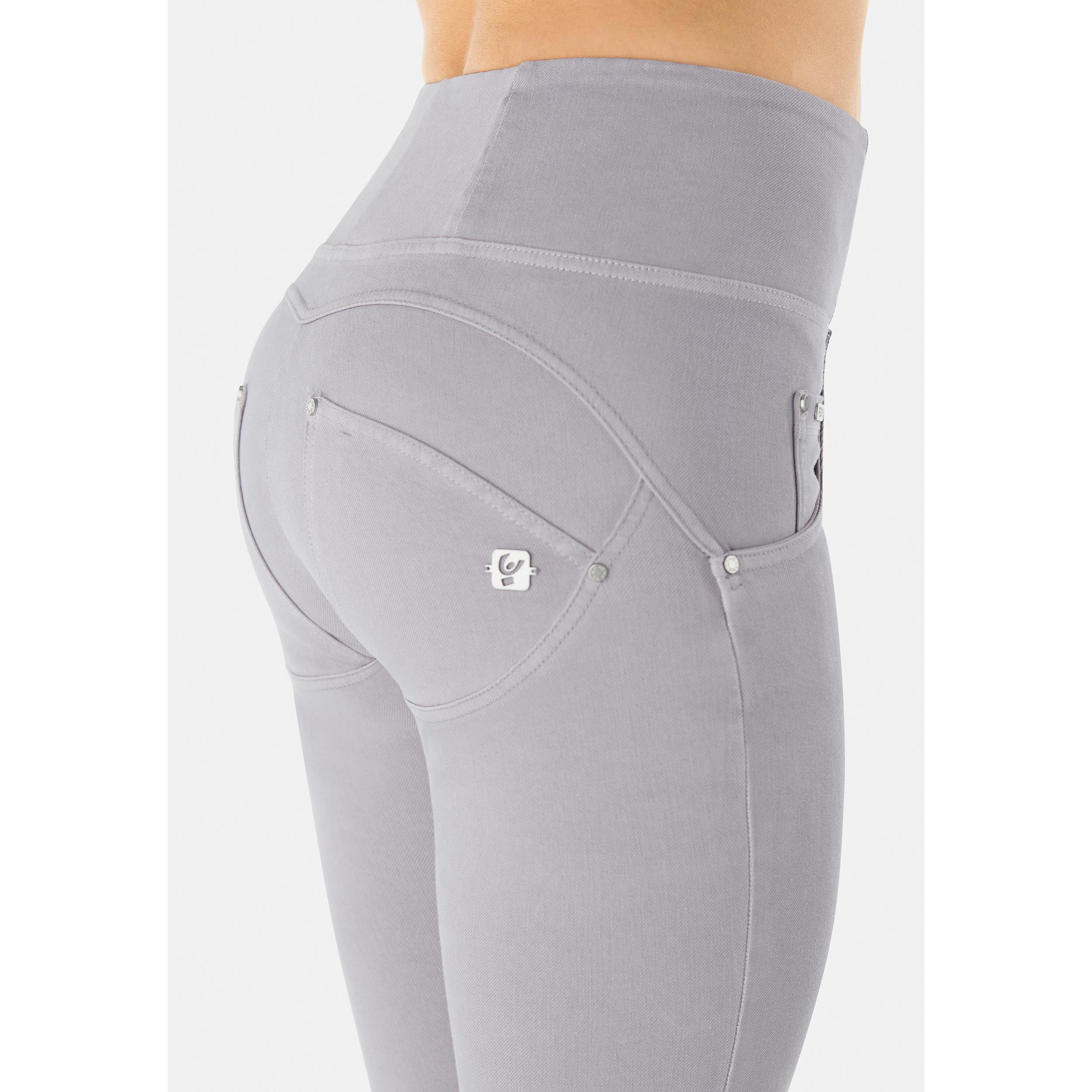 Pantaloni push up WR.UP® vita alta tessuto navetta ecologico