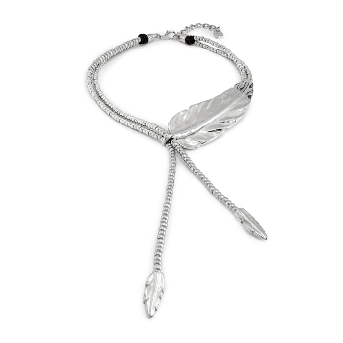 Colgante PLUMA PLATEADO U