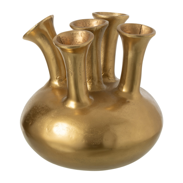 J-Line vase Tulipe - aluminium - or