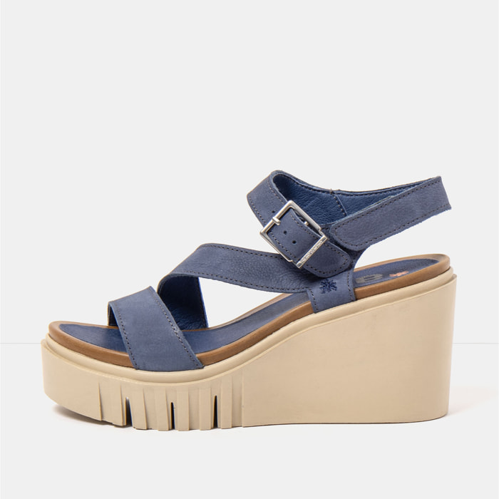 Sandalia de cuña 2080 NOBUCK OCEAN/ CATANIA color Ocean