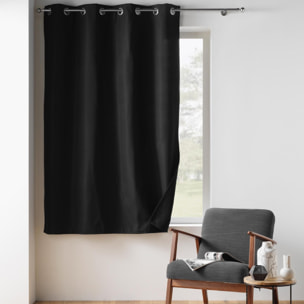 Rideau court isolant thermique - Noir