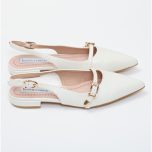 Ballerine sligback in simil pelle con dettaglio cinturino