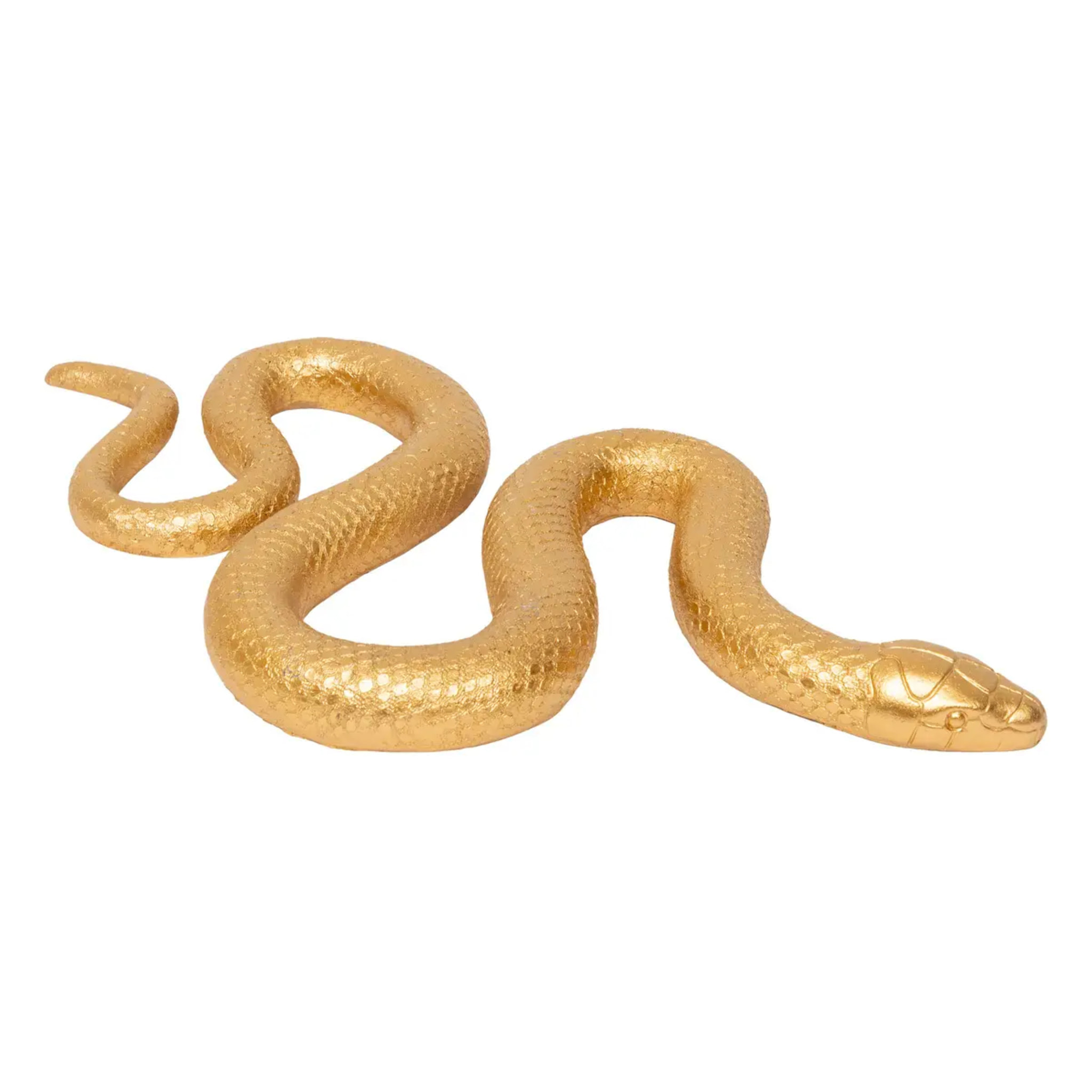 Statuette serpent "Wild" doré L35cm