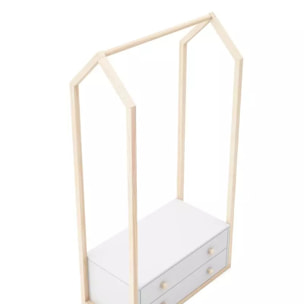 Perchero juvenil Misty Breeze Blanco - Oak Soft