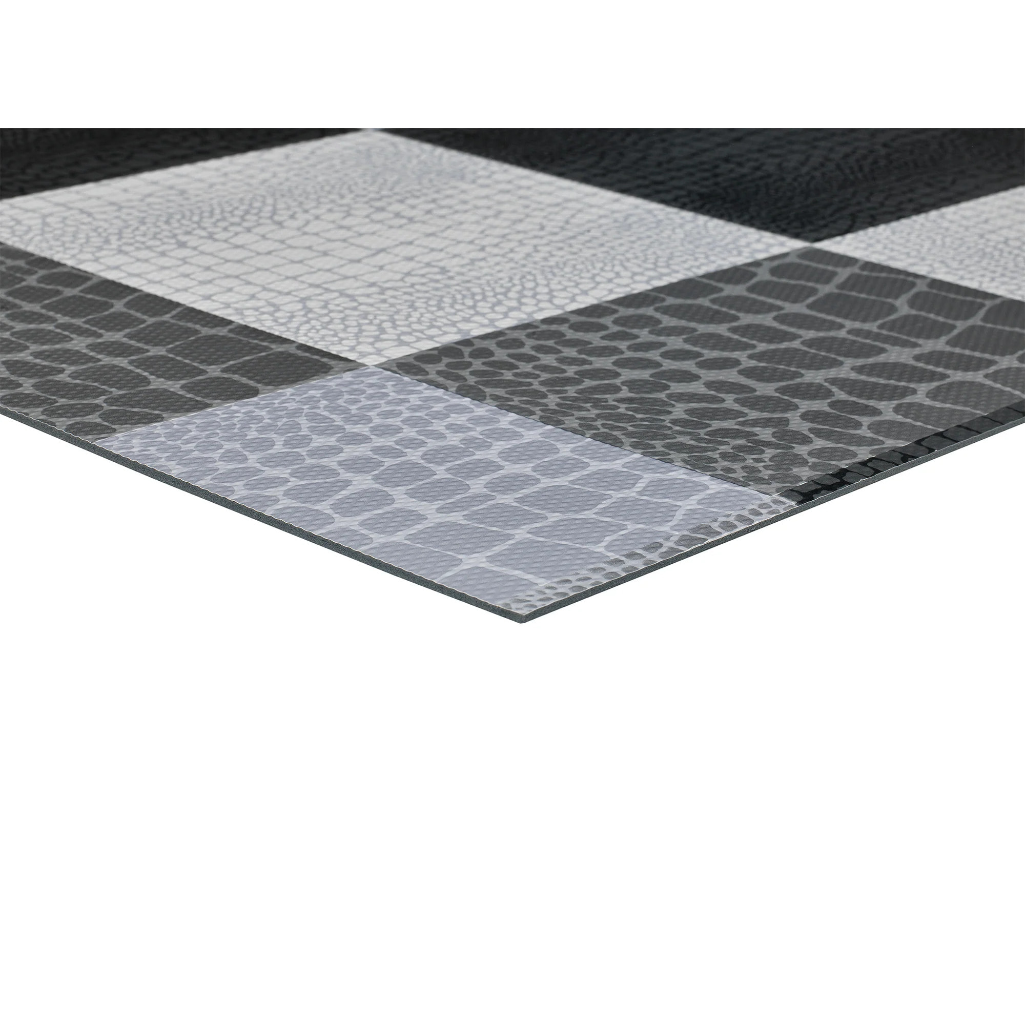 SALLY Alfombra vinílica de cocina animal print en gris, varias medidas disponibles.