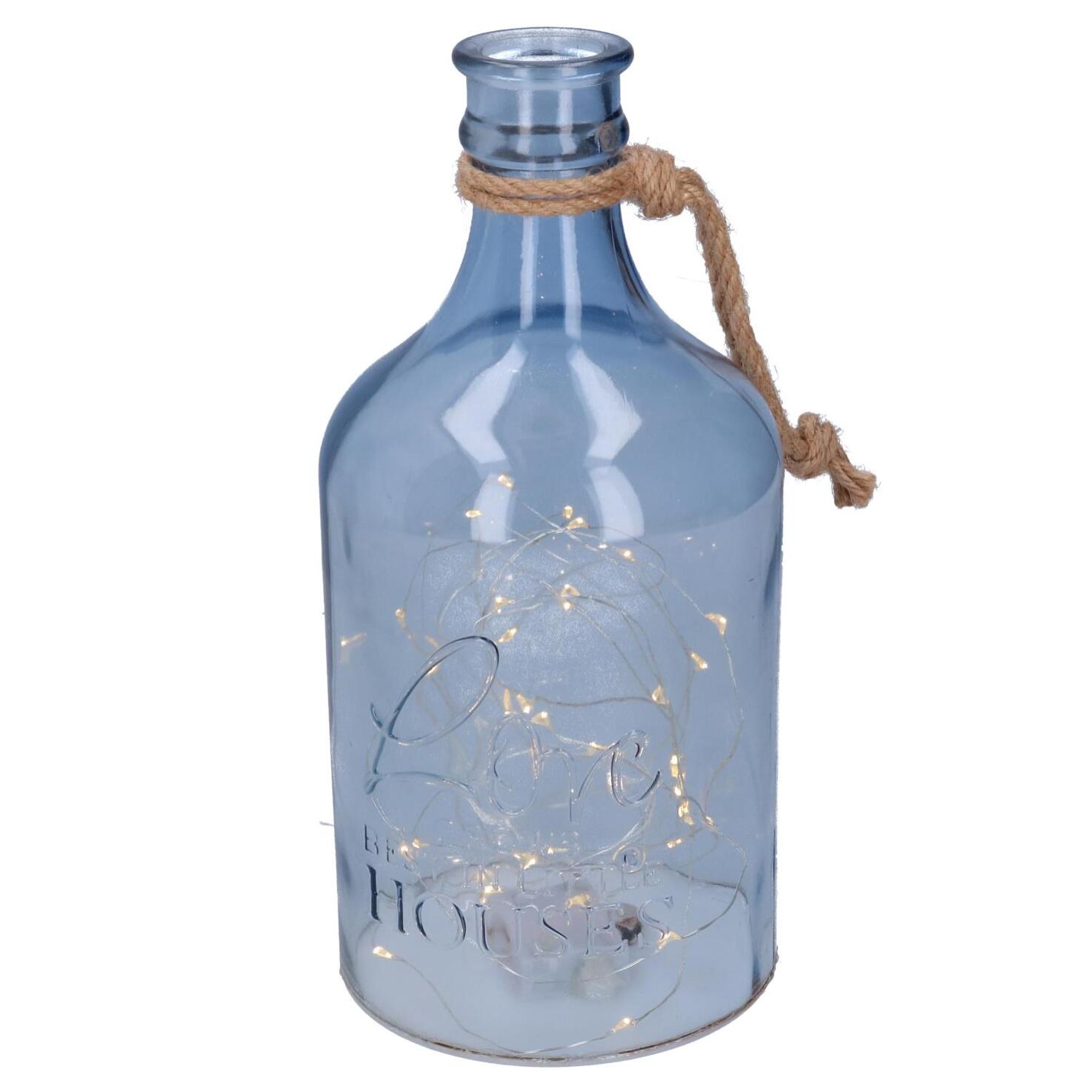 Bottiglia in vetro con led cmø14,5h30