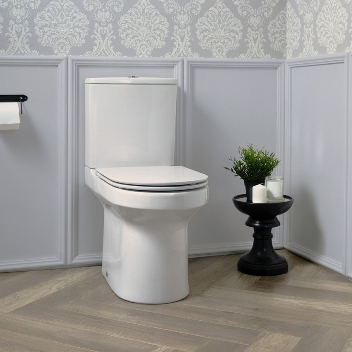 WC au sol sans bride Elite + tabouret physiologique blanc