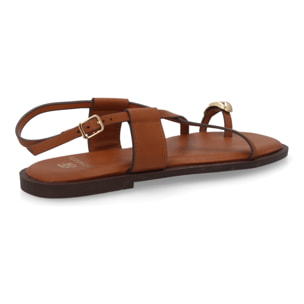 Sandalias Planas de Mujer, Diseño Comodo y Elegante con Cierre de Hebilla Ajustable