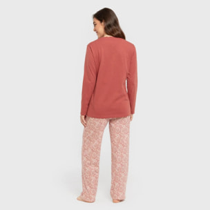 Pigiama lungo da donna rastberry