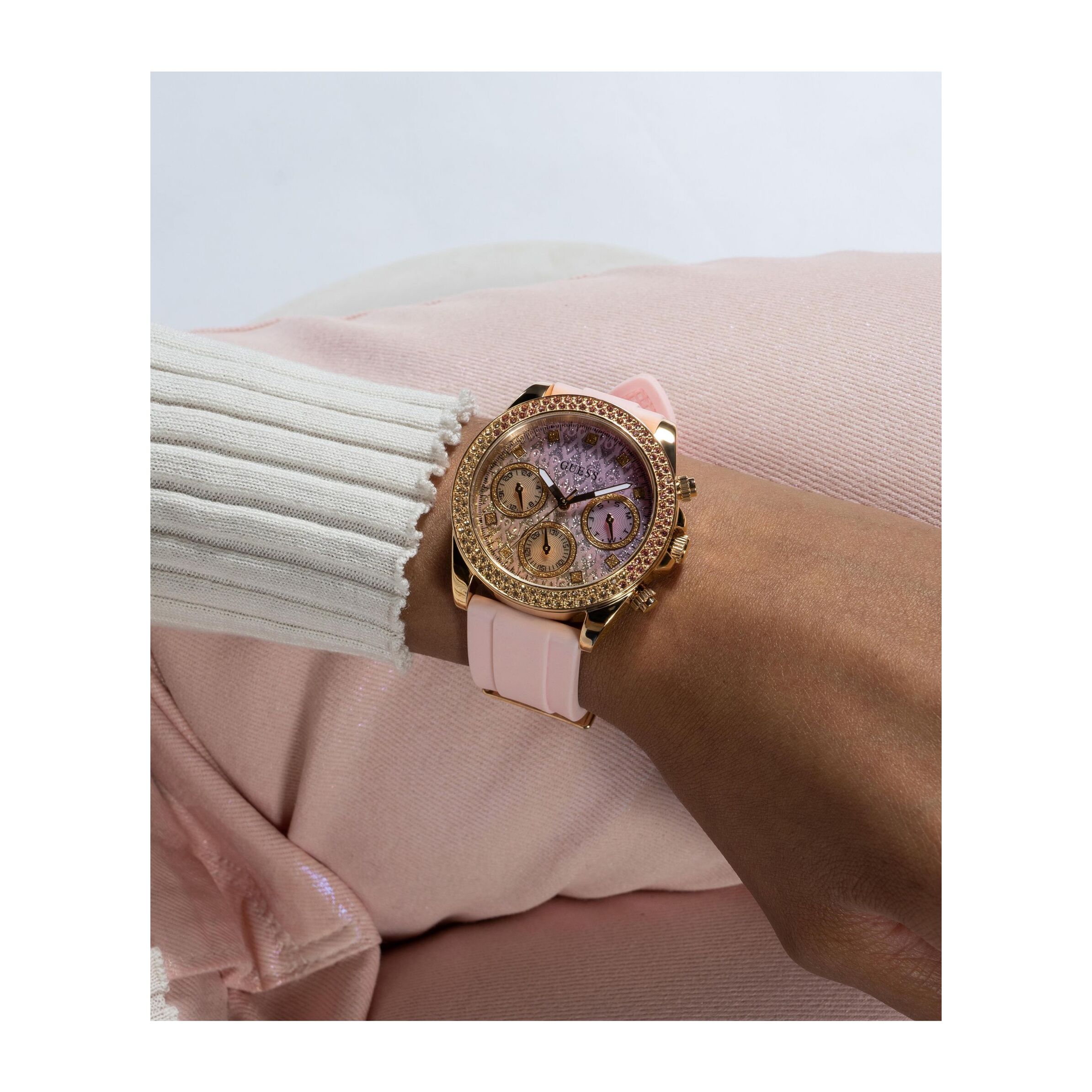 Guess Reloj Analógico De Cuarzo. Gd Sparkling Pink
