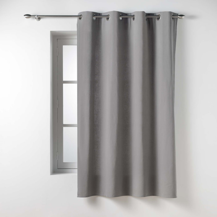 Rideau en poly-coton recyclé - Gris