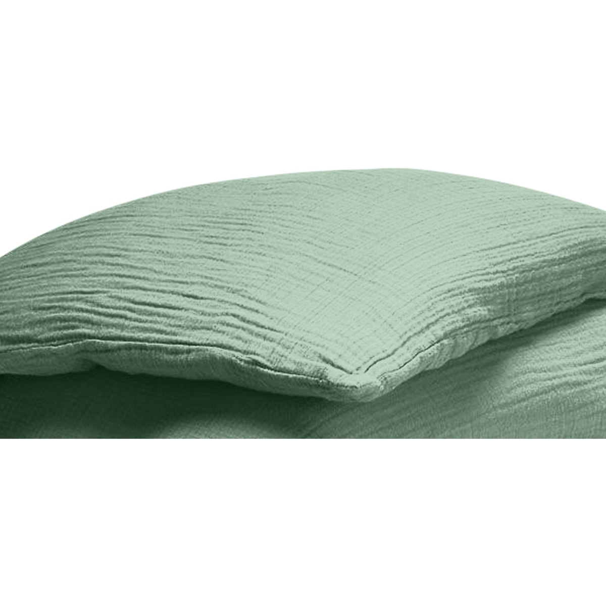 Housse de couette gaze de coton vert givrée