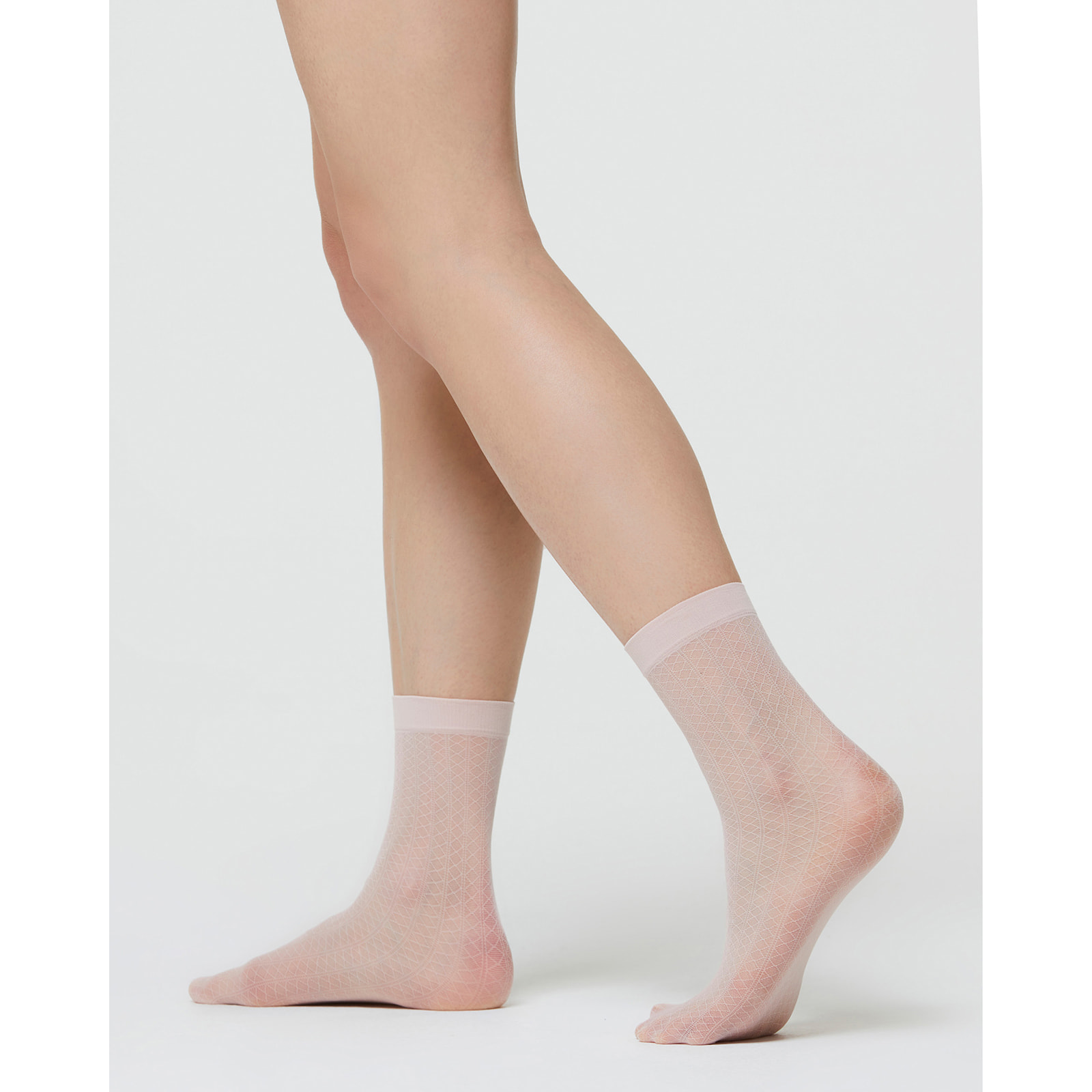 CALZINO VELATO NATALIE CON MICRO MOTIVI ROMBI