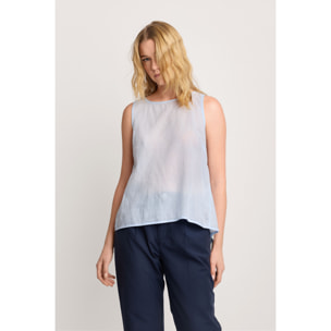 Kocca - Blusa con fondo asimmetrico Donna, Tinta unita, Girocollo