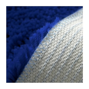 Tapis de bain rond microfibre HIGHLAND Bleu Marine Spirella