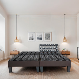 Sommier Électrique Mondor à Plots, 5 Plans de Couchage, Fermeté Réglable, Soutien Personnalisé, relevage motorisé
